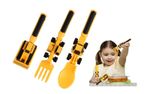 Construction Toddler Cutlery Digger Baby Cutlery Set For Kids Forks and Spoon UK