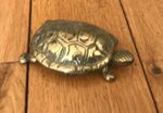 Vintage Brass Tortoise / turtle Trinket Box 100mm x 65mm (K5)