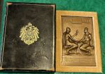 1904 German Juror Exhibition Plaque by Peter Brewer, Rare, cased