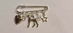 WHIPPET LURCHER GREYHOUND KILT PIN LAPEL BROOCH. CHRISTMAS GIFT HANDMADE