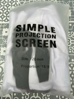 Simple Projection Screen Wall Mountable Washable White 120in 16:9
