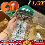 2026 NEW Starbucks Barista Bear Glass Cup(500ml) Limited Edition Cup Holiday Gif
