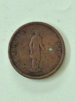 Canadian provinces 1 penny, Standing Figure, "City Bank" on ribbon · 1837