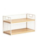 Wire Storage Rack Stable Two-Tier Organizer Sturdy for Students