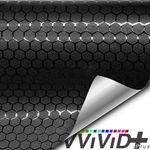 VViViD HONEYCOMB BLACK (MEDIUM) AUTOMOTIVE VINYL WRAP / NEXT DAY DELIVERY