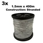 1.5mm Stranded Galvanised Fencing Wire - 1200 metres 7 strand electric fence