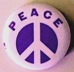 PEACE - 1965  Anti War button with Peace Symbol - SDS Organized DC Demonstration