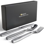 Weighted Cutlery Set 3 Utensils Stainless Steel Disabled Elderly Easy Grip