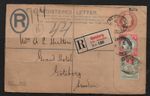 GB QV Uprated Postal Stationery Cover to Sweden (Perfins QV) WS46447