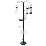 Garden Wild Bird Feeder Station,Squirrel Stop Baffle Dome and Concrete Parasol