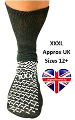 MEDLINE DOUBLE TREAD SLIPPERS ANTI SLIP SKID RESISTANT SOCK MOBILITY XXXL CE