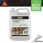 Masonry Brick Dry Rot Treatment 5L Clear Dry Low Solvent Biocide Protects Stone
