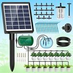 50FT Automatic Solar Drip Irrigation System Kit , Plant Watering Timer Set Lawn