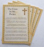 THE CROSS IN MY POCKET    Prayer Card    PACK OF FIVE