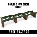 O Gauge 1:43.5 - Triple Span Bridge With Brick Piers – Model Railway Bridge