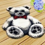 Latch Hook Rug Making kits for Adults Bear Toy Cushion Embroidery White