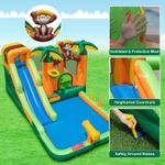 7-in-1 Inflatable Bouncy Castle Water Park Bouncer Slide W/ 50 ocean balls