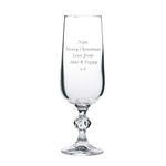 Personalised 6oz Crystal Champagne Flute Glass Engraved Christmas Xmas Gift