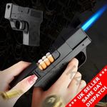 CIGARETTE STORAGE Jet Flame Lighter/Gun Cigar Case Gift Butane Pipe BBQ