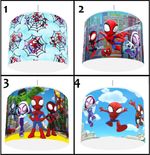SPIDEY  &  HIS AMAZING FRIENDS  Light Shade  Lampshade  4 DESIGNS Reusable