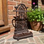 Umbrella Stand Cast Iron Ornate Brolly and Walking Stick Vintage Antique