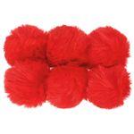 6 Pcs Fluffy Soft Faux Fur Poms Balls for Keychain Knitting Hats DIY Scarves PN