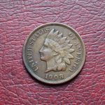 USA 1908 bronze small cent