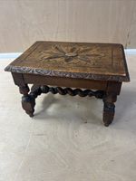 Antique Carved Oak Stool/Apprentice Piece
