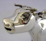 RARE AUSTRO-HUNGARIAN SOLID STERLING SILVER COW CREAMER CREAM JUG c1900