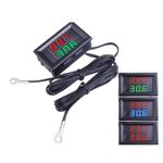 Waterproof LED Display Thermometer Digital Temperature Sensor Dual Probe Cable