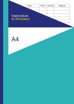 Visitors Book for Workplace A4: Sign / Time In and Out Logbook Record Log... 