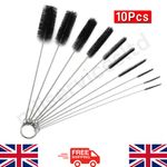 10Pcs/Set Cleaner Bottle Tube Pipe Small Long Cleaning Brushes Nylon Straw Brush