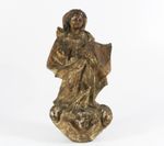 Antique 1700's Carved & Polychromed Virgin Mary Figure + Interesting Provenance