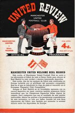 1956 1957  MANCHESTER UNITED V REAL MADRID  EUROPEAN CUP SEMI FINAL