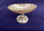 Antique Silver Mounted Pearlised Shell Dish
