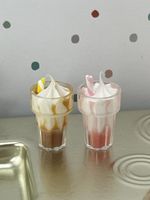 Miniature Set Of Two Milkshakes/ Ice Cream Sundae 