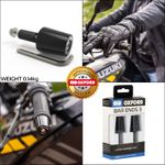 Oxford Bar Ends 3 Motorcycle Black Motorbike Bar End Weights (OX599)