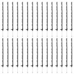 Electric Fence Poly Posts Plastic Poles Horse Paddock Line Tape, Black 30 x 4ft