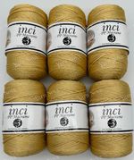Anatolya 2mm Polyester Cord Crochet Bags Macrame - 6x100g Rolls - Golden