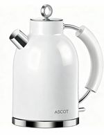 Ascot Electric Kettle 2200w Retro Tea Heater & Hot Water Boiler White Small chip