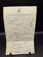 1951 Cricket Hand Signed  x17 South Africa England Tour -From Collectors Estate