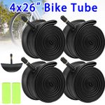 4PCS 26 INCH BICYCLE INNER TUBES 26" X 1.95 - 2.125 MOUNTAIN BIKE SCHRADER VALVE