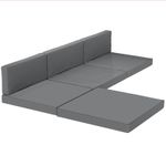 Outsunny 7-Piece Patio Furniture Cushions Water-Repellent 60x60cm, Dark Grey