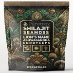 Shilajit Sea Moss and Lions mane + Ashwagandha | 100% Pure | 120 caps | 1000mg