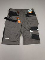 Scruffs Trade Work Shorts Mens 30 Slate Multi Pocket Cargo T52809 BNWT