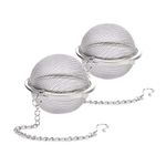 2pcs Tea Ball Strainer Stainless Steel Mesh Infuser for Loose Leaf Tea herb
