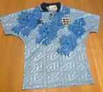 Rare england football shirt, 1993 away/third shirt. Blue.