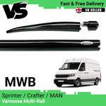 VAMOOSE MULTI AWNING RAIL MWB VW CRAFTER 2006- COMBI CAMPER VAN C-TRACK BLACK