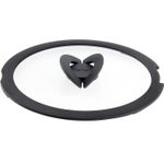 Tefal Ingenio 26cm Glass Lid Stackable Foldable Knobs Silicone Rim Transparent