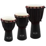 World Rhythm Djembe Drums - Wooden African Drum Design